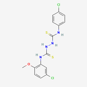 N-(5-chloro-2-methoxyphenyl)-N'-(4-chlorophenyl)-1,2-hydrazinedicarbothioamide