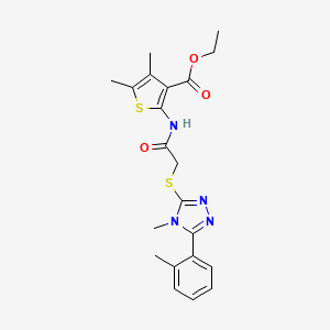 ethyl 4,5-dimethyl-2-[({[4-methyl-5-(2-methylphenyl)-4H-1,2,4-triazol-3-yl]thio}acetyl)amino]-3-thiophenecarboxylate