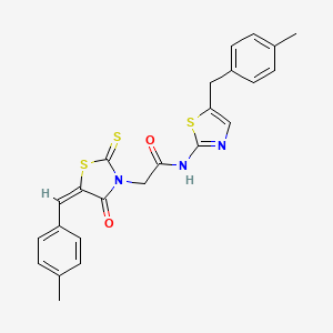 2-[5-(4-methylbenzylidene)-4-oxo-2-thioxo-1,3-thiazolidin-3-yl]-N-[5-(4-methylbenzyl)-1,3-thiazol-2-yl]acetamide