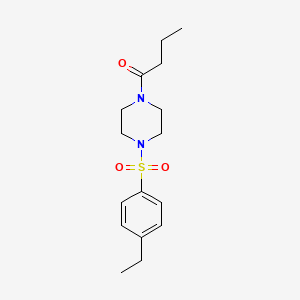 molecular formula C16H24N2O3S B4784243 1-butyryl-4-[(4-ethylphenyl)sulfonyl]piperazine 