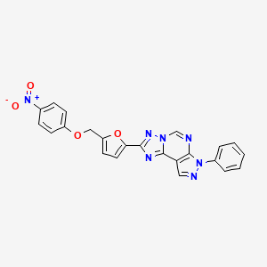 2-{5-[(4-nitrophenoxy)methyl]-2-furyl}-7-phenyl-7H-pyrazolo[4,3-e][1,2,4]triazolo[1,5-c]pyrimidine