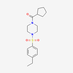 CYCLOPENTYL{4-[(4-ETHYLPHENYL)SULFONYL]PIPERAZINO}METHANONE