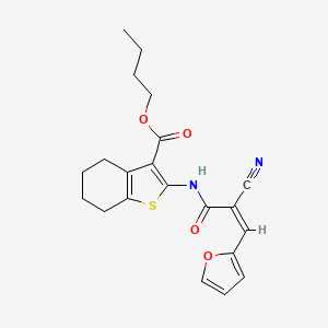 butyl 2-{[2-cyano-3-(2-furyl)acryloyl]amino}-4,5,6,7-tetrahydro-1-benzothiophene-3-carboxylate