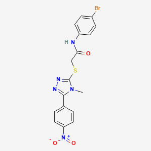 N-(4-bromophenyl)-2-{[4-methyl-5-(4-nitrophenyl)-4H-1,2,4-triazol-3-yl]thio}acetamide