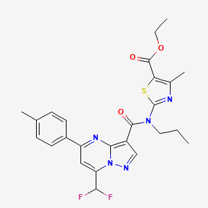 ethyl 2-[{[7-(difluoromethyl)-5-(4-methylphenyl)pyrazolo[1,5-a]pyrimidin-3-yl]carbonyl}(propyl)amino]-4-methyl-1,3-thiazole-5-carboxylate