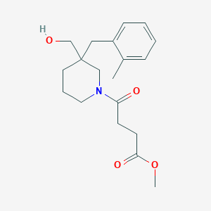 methyl 4-[3-(hydroxymethyl)-3-(2-methylbenzyl)-1-piperidinyl]-4-oxobutanoate