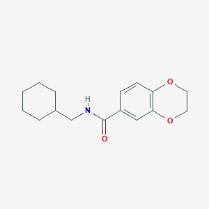 N-(cyclohexylmethyl)-2,3-dihydro-1,4-benzodioxine-6-carboxamide