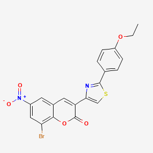 molecular formula C20H13BrN2O5S B4784377 8-bromo-3-[2-(4-ethoxyphenyl)-1,3-thiazol-4-yl]-6-nitro-2H-chromen-2-one 