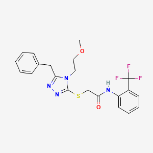 molecular formula C21H21F3N4O2S B4784395 2-{[5-benzyl-4-(2-methoxyethyl)-4H-1,2,4-triazol-3-yl]thio}-N-[2-(trifluoromethyl)phenyl]acetamide 