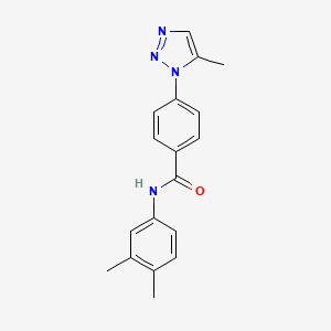 N-(3,4-dimethylphenyl)-4-(5-methyl-1H-1,2,3-triazol-1-yl)benzamide