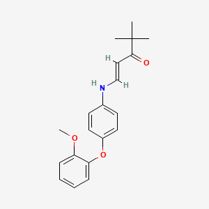 1-{[4-(2-methoxyphenoxy)phenyl]amino}-4,4-dimethyl-1-penten-3-one