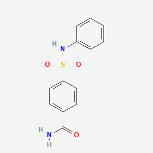 molecular formula C13H12N2O3S B4784462 4-(anilinosulfonyl)benzamide 