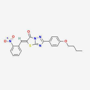 (5Z)-2-(4-butoxyphenyl)-5-(2-nitrobenzylidene)[1,3]thiazolo[3,2-b][1,2,4]triazol-6(5H)-one