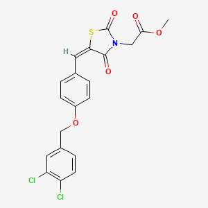 methyl [(5E)-5-{4-[(3,4-dichlorobenzyl)oxy]benzylidene}-2,4-dioxo-1,3-thiazolidin-3-yl]acetate