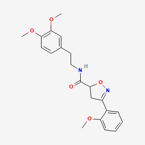 N-[2-(3,4-dimethoxyphenyl)ethyl]-3-(2-methoxyphenyl)-4,5-dihydro-1,2-oxazole-5-carboxamide