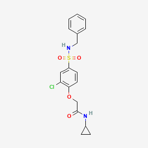 2-[4-(benzylsulfamoyl)-2-chlorophenoxy]-N-cyclopropylacetamide