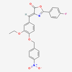 4-{3-ethoxy-4-[(4-nitrobenzyl)oxy]benzylidene}-2-(4-fluorophenyl)-1,3-oxazol-5(4H)-one