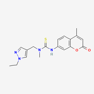 N-[(1-ethyl-1H-pyrazol-4-yl)methyl]-N-methyl-N'-(4-methyl-2-oxo-2H-chromen-7-yl)thiourea