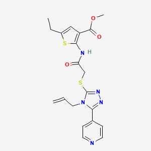 methyl 2-[({[4-allyl-5-(4-pyridinyl)-4H-1,2,4-triazol-3-yl]thio}acetyl)amino]-5-ethyl-3-thiophenecarboxylate