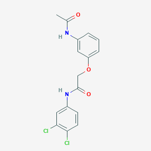 molecular formula C16H14Cl2N2O3 B4784658 2-[3-(acetylamino)phenoxy]-N-(3,4-dichlorophenyl)acetamide 