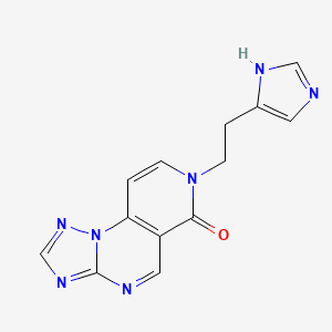 molecular formula C13H11N7O B4784671 7-[2-(1H-imidazol-4-yl)ethyl]pyrido[3,4-e][1,2,4]triazolo[1,5-a]pyrimidin-6(7H)-one 