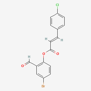 (4-bromo-2-formylphenyl) (E)-3-(4-chlorophenyl)prop-2-enoate