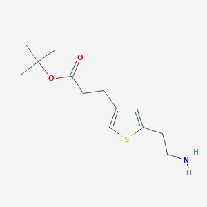 B047847 Tert-butyl 3-[5-(2-amino-ethyl)-thiophen-3-YL]-propionate CAS No. 124499-24-7