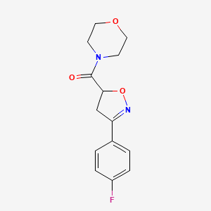 4-{[3-(4-fluorophenyl)-4,5-dihydro-5-isoxazolyl]carbonyl}morpholine