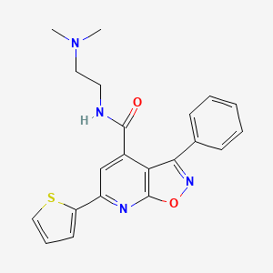 N-[2-(dimethylamino)ethyl]-3-phenyl-6-(2-thienyl)isoxazolo[5,4-b]pyridine-4-carboxamide