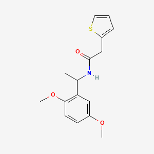 molecular formula C16H19NO3S B4784729 N-[1-(2,5-dimethoxyphenyl)ethyl]-2-(thiophen-2-yl)acetamide 