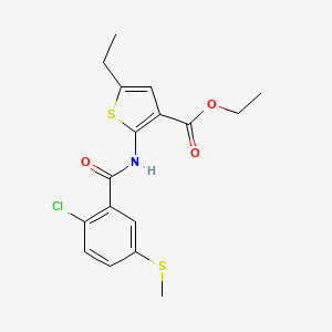 ETHYL 2-{[2-CHLORO-5-(METHYLSULFANYL)BENZOYL]AMINO}-5-ETHYL-3-THIOPHENECARBOXYLATE