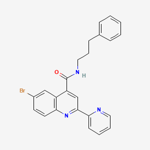 6-bromo-N-(3-phenylpropyl)-2-(2-pyridinyl)-4-quinolinecarboxamide