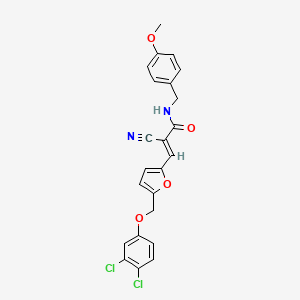 2-cyano-3-{5-[(3,4-dichlorophenoxy)methyl]-2-furyl}-N-(4-methoxybenzyl)acrylamide