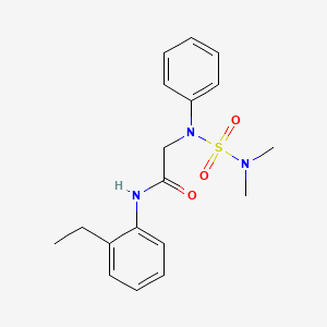 molecular formula C18H23N3O3S B4784781 N~2~-[(dimethylamino)sulfonyl]-N~1~-(2-ethylphenyl)-N~2~-phenylglycinamide 