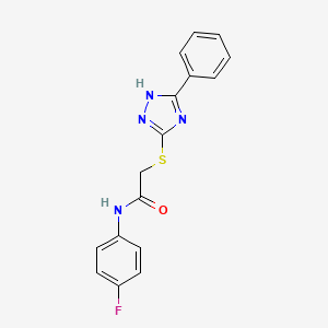 molecular formula C16H13FN4OS B4784805 N-(4-fluorophenyl)-2-[(5-phenyl-4H-1,2,4-triazol-3-yl)thio]acetamide 