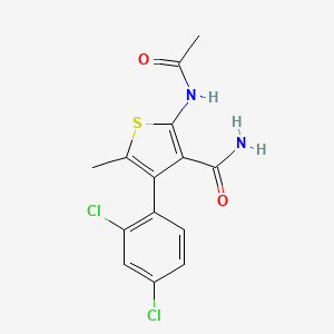 molecular formula C14H12Cl2N2O2S B4784817 2-(acetylamino)-4-(2,4-dichlorophenyl)-5-methyl-3-thiophenecarboxamide 