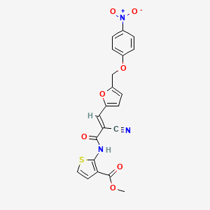 molecular formula C21H15N3O7S B4784837 methyl 2-[(2-cyano-3-{5-[(4-nitrophenoxy)methyl]-2-furyl}acryloyl)amino]-3-thiophenecarboxylate 