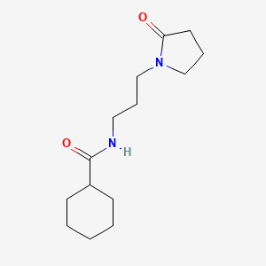 N-[3-(2-oxopyrrolidin-1-yl)propyl]cyclohexanecarboxamide