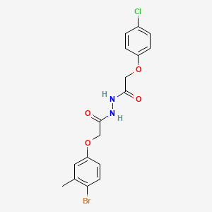 molecular formula C17H16BrClN2O4 B4784848 2-(4-bromo-3-methylphenoxy)-N'-[(4-chlorophenoxy)acetyl]acetohydrazide 