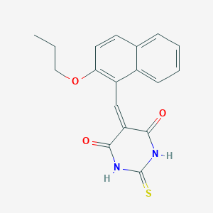 molecular formula C18H16N2O3S B4784862 5-[(2-propoxy-1-naphthyl)methylene]-2-thioxodihydro-4,6(1H,5H)-pyrimidinedione 