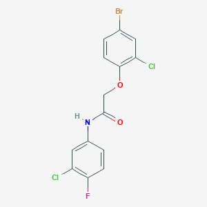 molecular formula C14H9BrCl2FNO2 B4784890 2-(4-bromo-2-chlorophenoxy)-N-(3-chloro-4-fluorophenyl)acetamide 