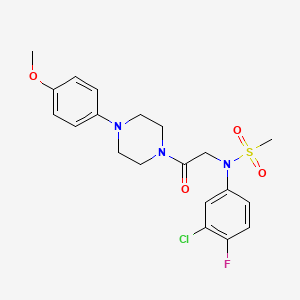 N-(3-chloro-4-fluorophenyl)-N-{2-[4-(4-methoxyphenyl)-1-piperazinyl]-2-oxoethyl}methanesulfonamide