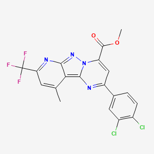 methyl 4-(3,4-dichlorophenyl)-13-methyl-11-(trifluoromethyl)-3,7,8,10-tetrazatricyclo[7.4.0.02,7]trideca-1,3,5,8,10,12-hexaene-6-carboxylate