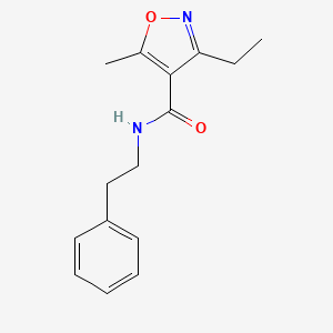 3-ETHYL-5-METHYL-N-(2-PHENYLETHYL)-12-OXAZOLE-4-CARBOXAMIDE