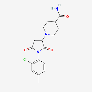 1-[1-(2-Chloro-4-methylphenyl)-2,5-dioxopyrrolidin-3-yl]piperidine-4-carboxamide