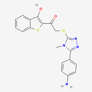 2-{[5-(4-aminophenyl)-4-methyl-4H-1,2,4-triazol-3-yl]thio}-1-(3-hydroxy-1-benzothien-2-yl)ethanone