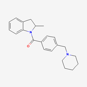 2-methyl-1-[4-(1-piperidinylmethyl)benzoyl]indoline