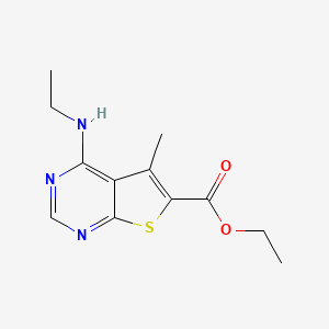 ethyl 4-(ethylamino)-5-methylthieno[2,3-d]pyrimidine-6-carboxylate