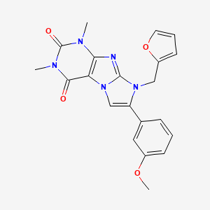 8-[(FURAN-2-YL)METHYL]-7-(3-METHOXYPHENYL)-1,3-DIMETHYL-1H,2H,3H,4H,8H-IMIDAZO[1,2-G]PURINE-2,4-DIONE