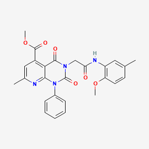 methyl 3-{2-[(2-methoxy-5-methylphenyl)amino]-2-oxoethyl}-7-methyl-2,4-dioxo-1-phenyl-1,2,3,4-tetrahydropyrido[2,3-d]pyrimidine-5-carboxylate